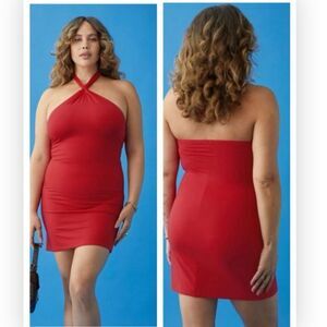 Reformation Cibrina Dress in Cherry  XL NWT